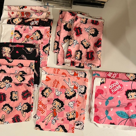 18 pc Betty boop super soft jersey knit fabric swatch set - Picture 1 of 9